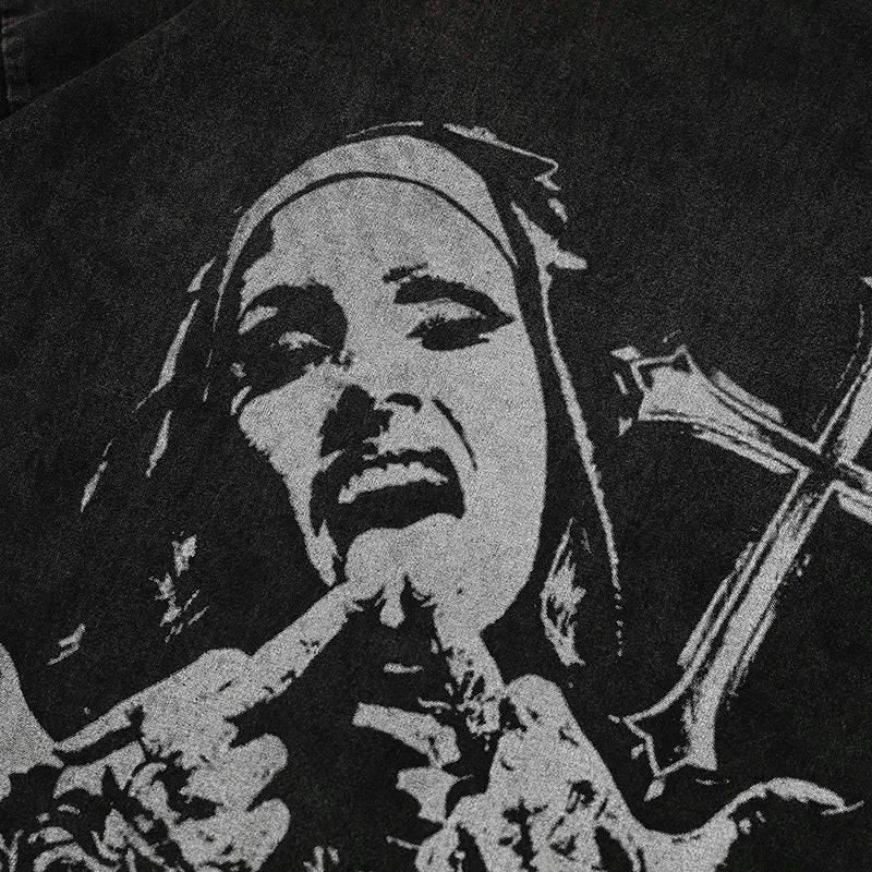 Y2K Oversized Cross T-Shirt