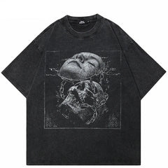 Y2K Skull Graphic T Shirt