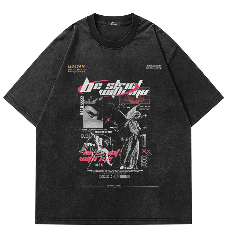 Y2K Vintage Graphic Black T Shirt