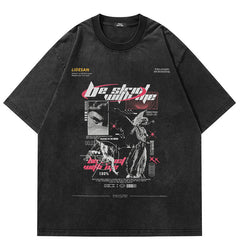 Y2K Vintage Graphic Black T Shirt