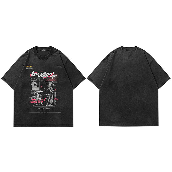 Y2K Vintage Graphic Black T Shirt
