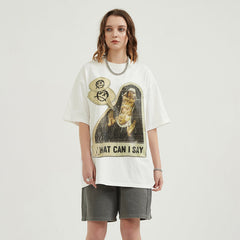 Y2K White Casual Graphic Shirt
