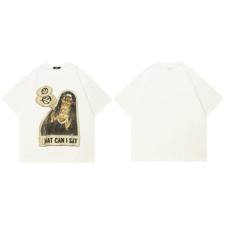 Y2K White Casual Graphic Shirt