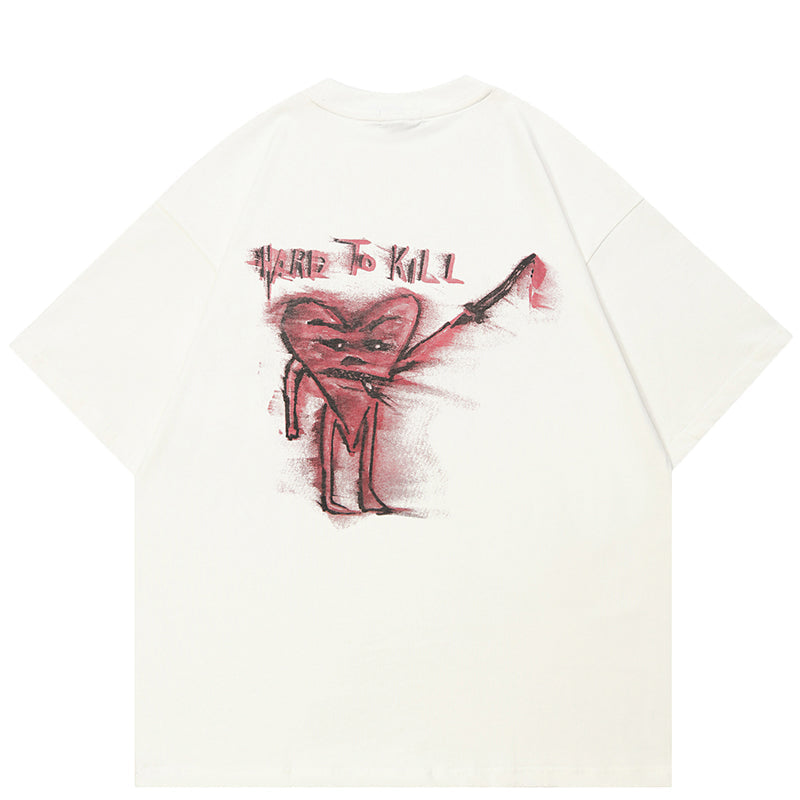 Y2K White Shirt Graphic Casual