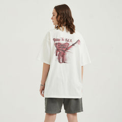 Y2K White Shirt Graphic Casual